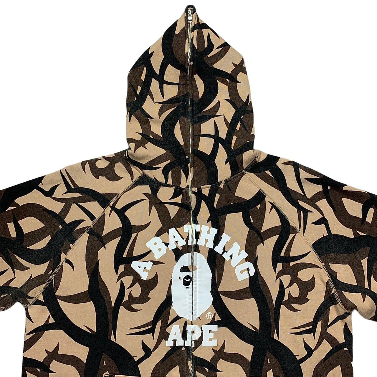 Bape College Logo Tribal Camo Full Zip Hoodie 2006