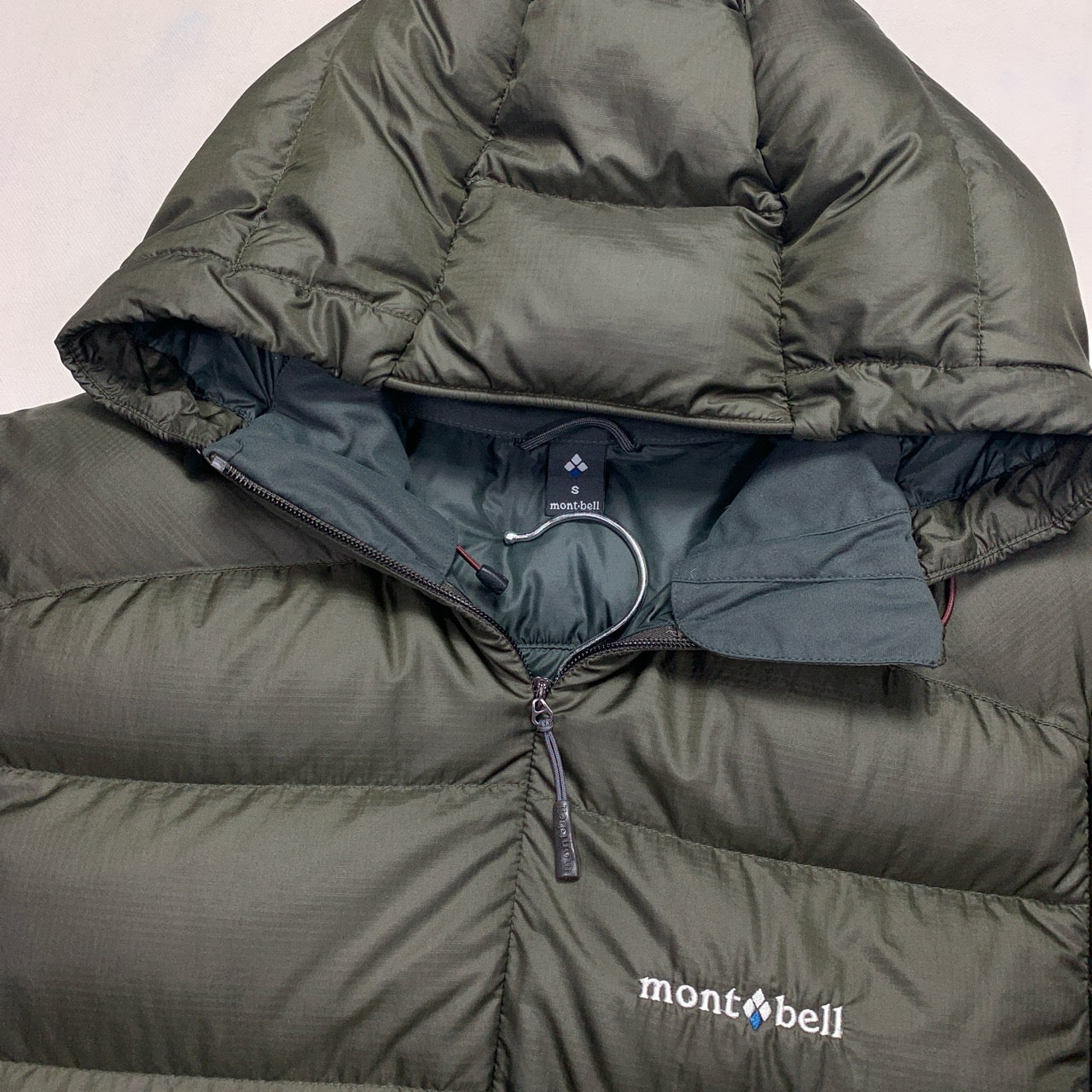 Montbell Hooded Puffer Jacket in Khaki