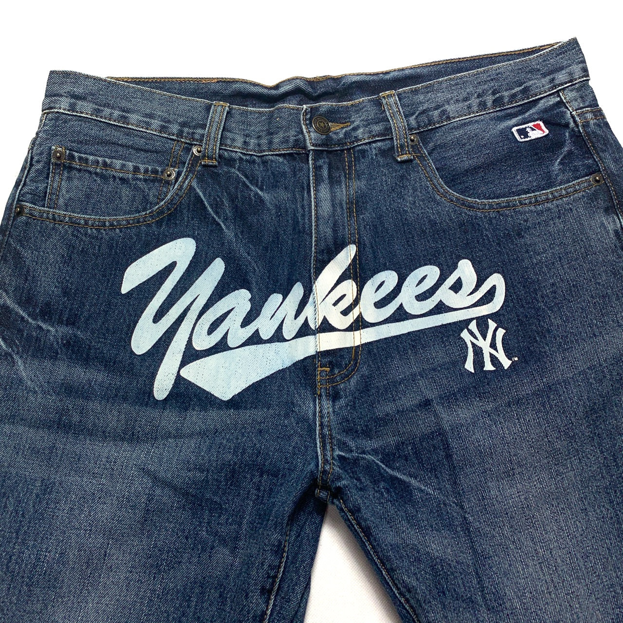 New York Yankees Front Spell Out Denim Jeans