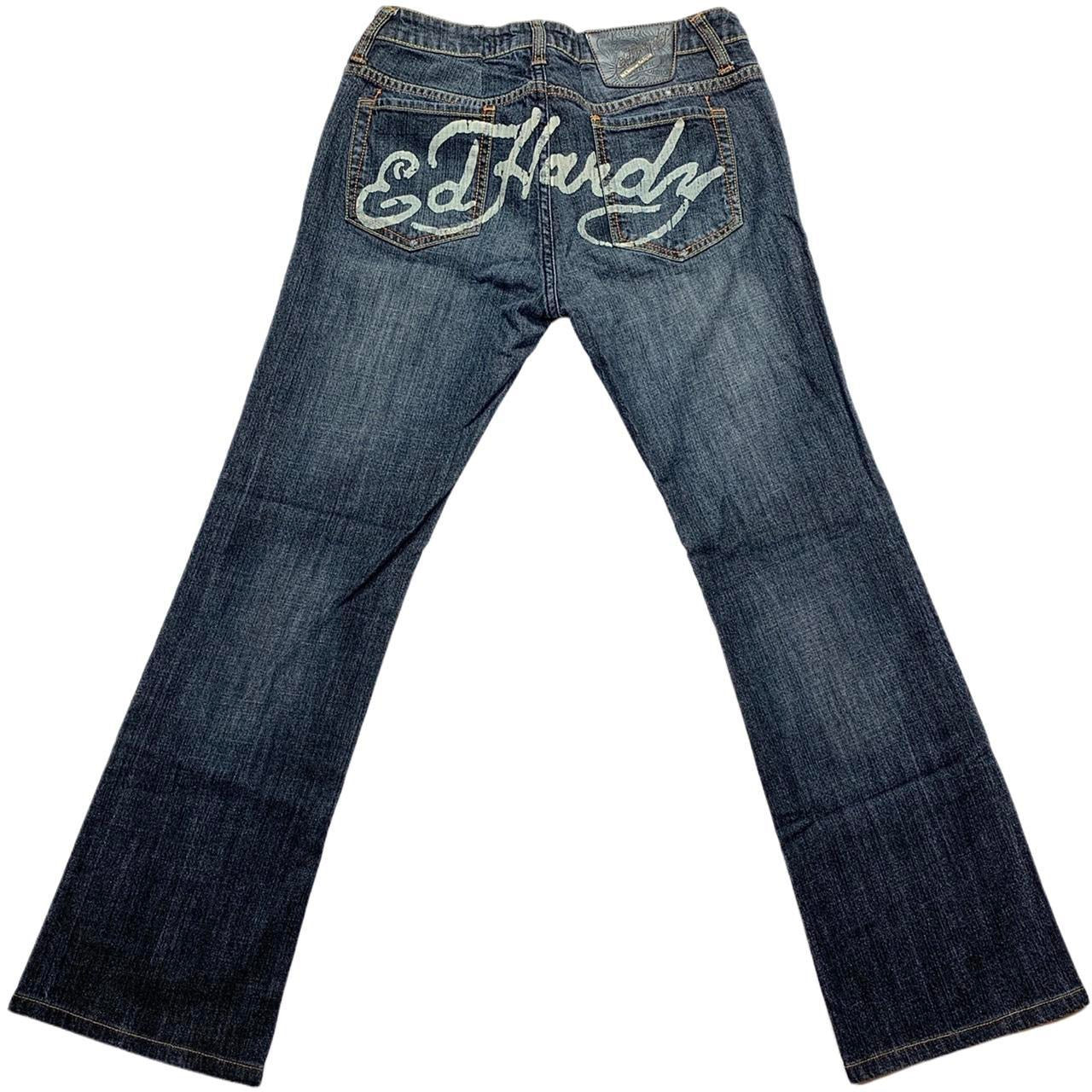 Ed Hardy Spell Out Denim Jeans