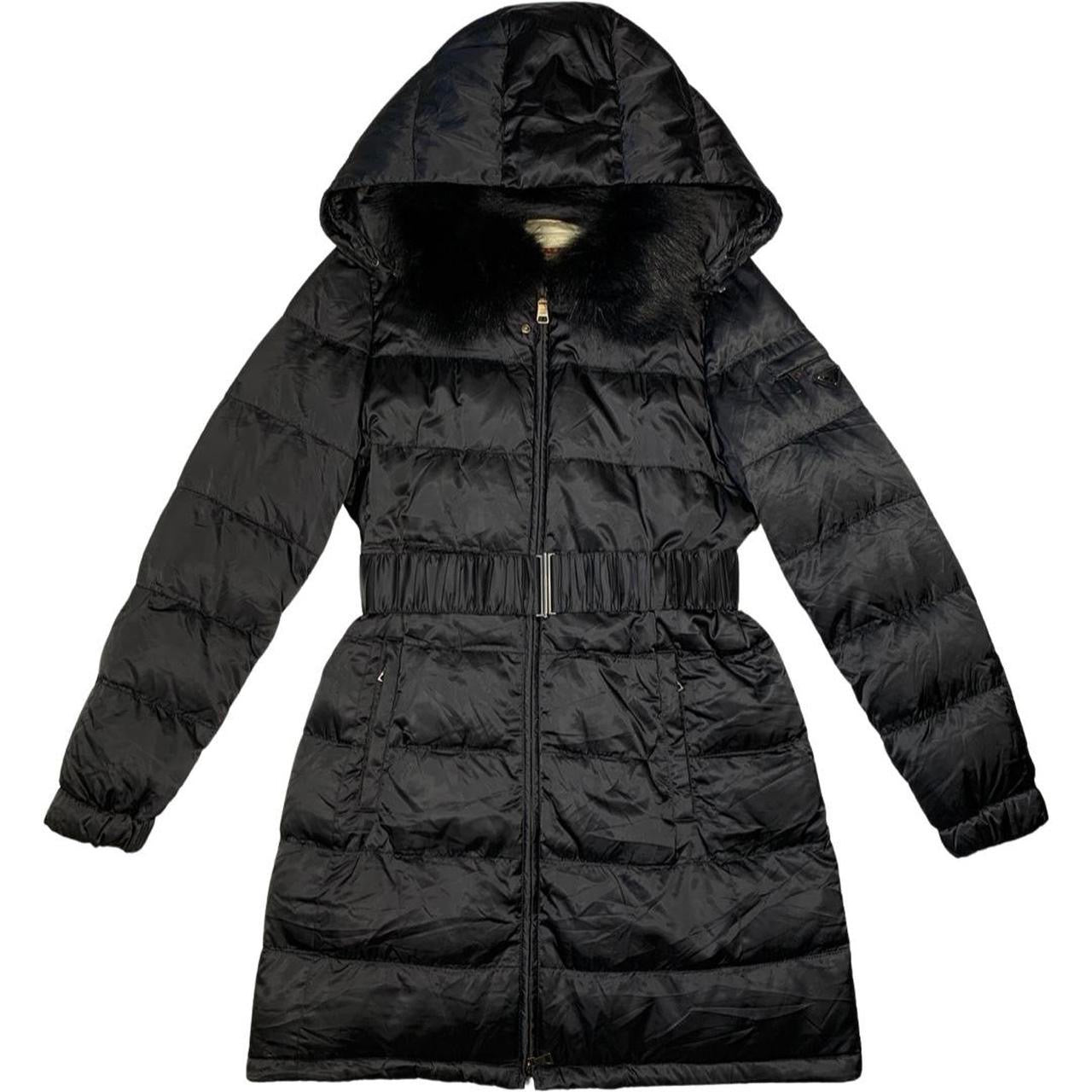 Prada Milano Puffer Jacket w/ Fur Hood